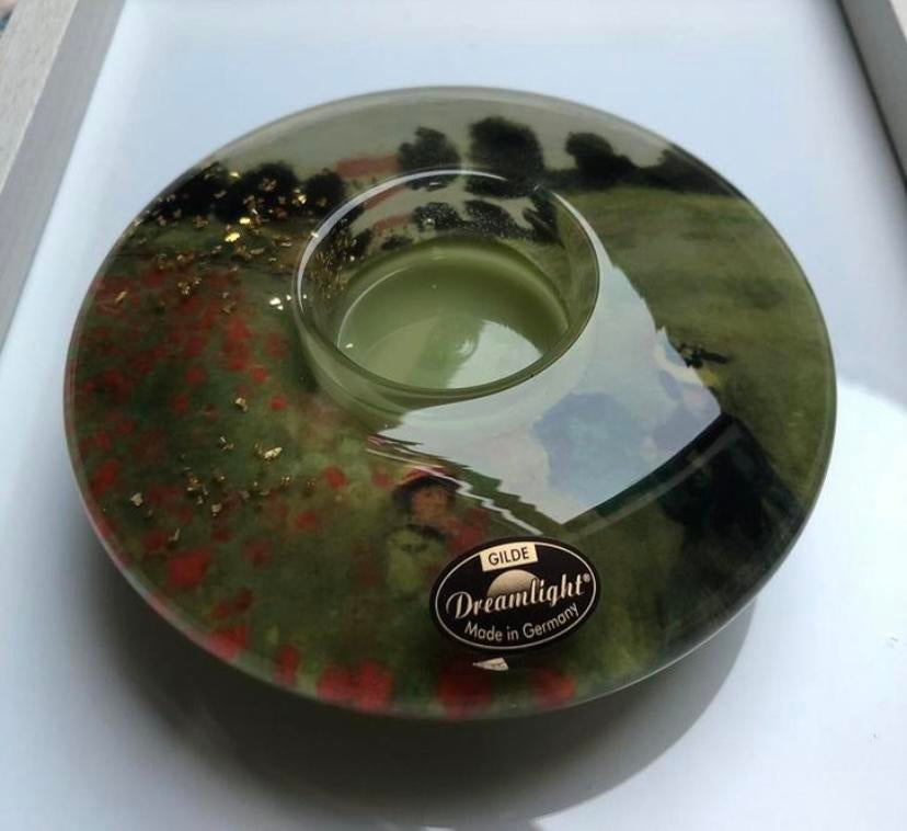 Dreamlight waxinelichthouder glas Claude Monet Papaverveld, Huis en Inrichting, Woonaccessoires | Kandelaars en Kaarsen, Ophalen