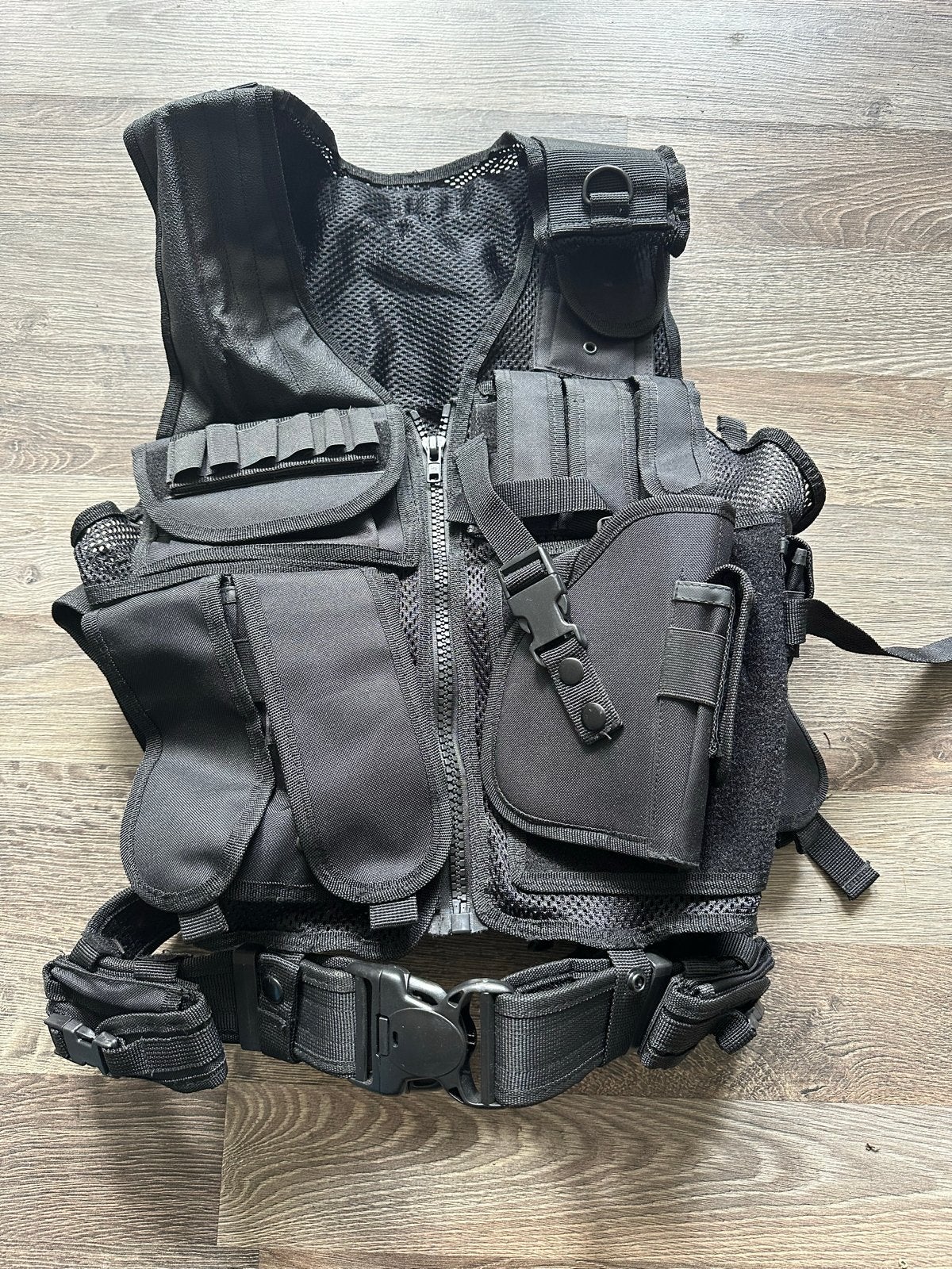 Tactisch Vest, Holster en Masker - 101 inc - Airsoft/Cosplay, Ophalen of Verzenden, Zo goed als nieuw