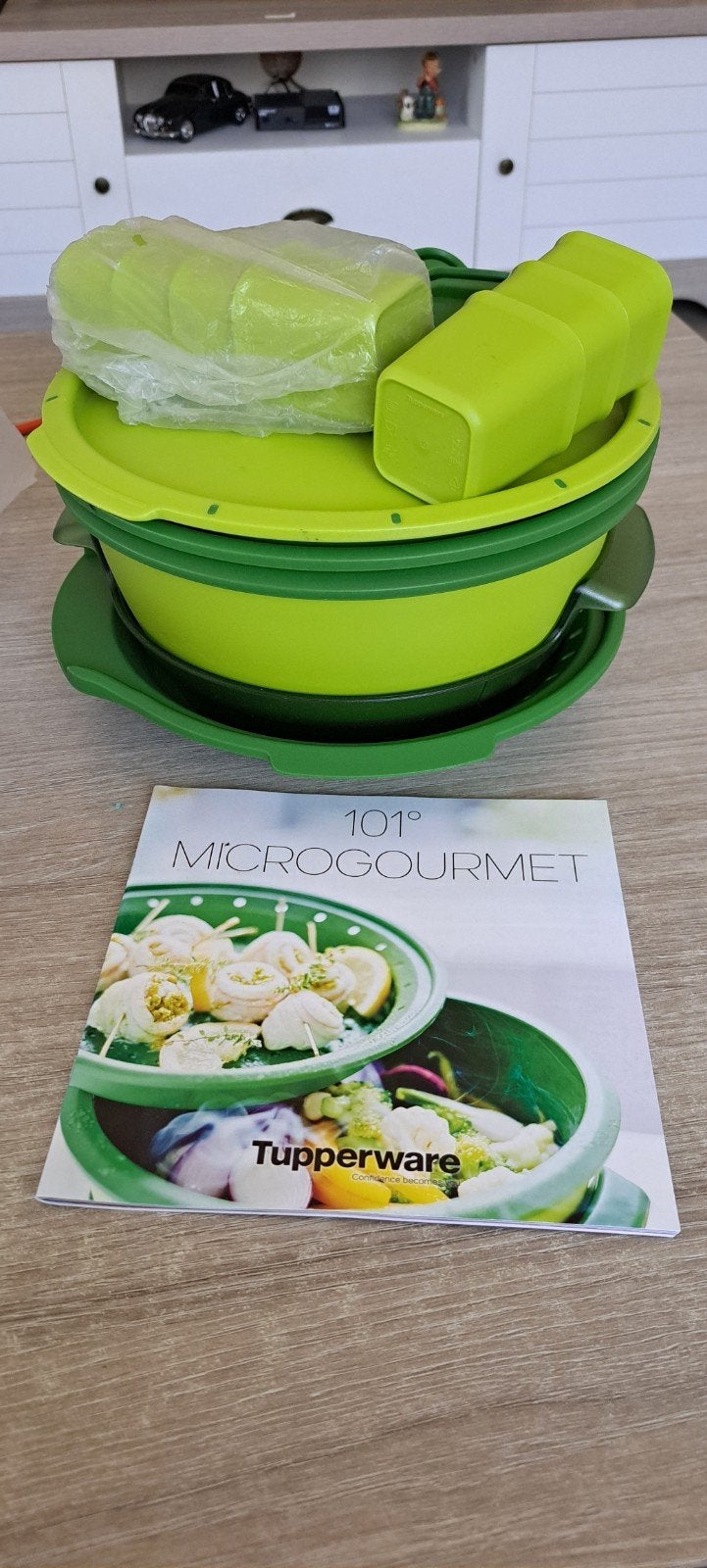 Nieuwe Tupperware MicroGourmet Stoomkoker met receptenboek, Overige typen, Nieuw, Ophalen of Verzenden, Magnetronbestendig
