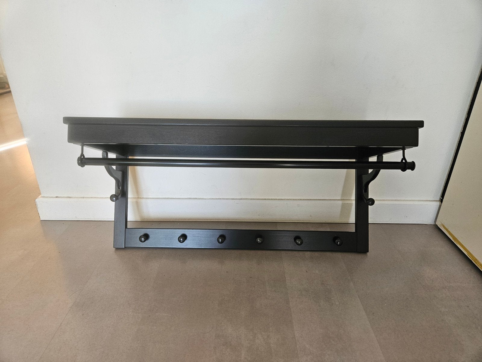 Ikea Hemnes Kapstok Zwart, Huis en Inrichting, Zo goed als nieuw, Minder dan 100 cm, Hout, Ophalen