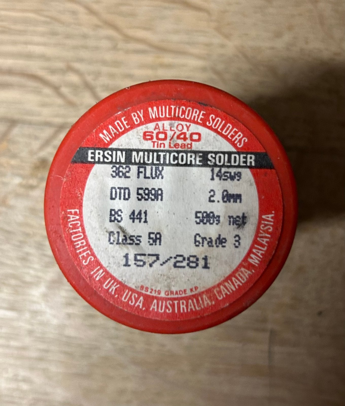 Ersin Multicore soldeertin 60/40 – 2,0 mm – 362 Flux – 500g, Ophalen, Nieuw, Overige typen