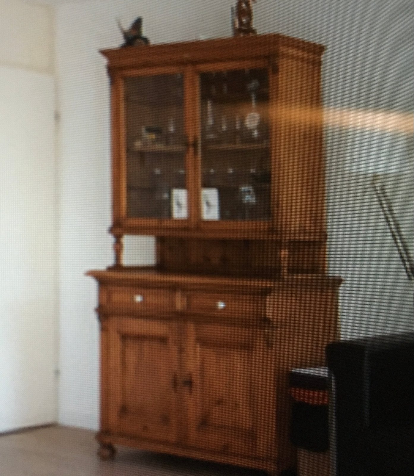 Antieke houten kast, gerestaureerd, 206x113 cm, Ophalen