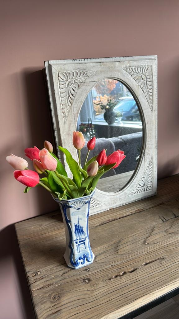 Spiegel met brocante uitstraling, Huis en Inrichting, Ophalen, Rechthoekig, Minder dan 50 cm, Minder dan 100 cm