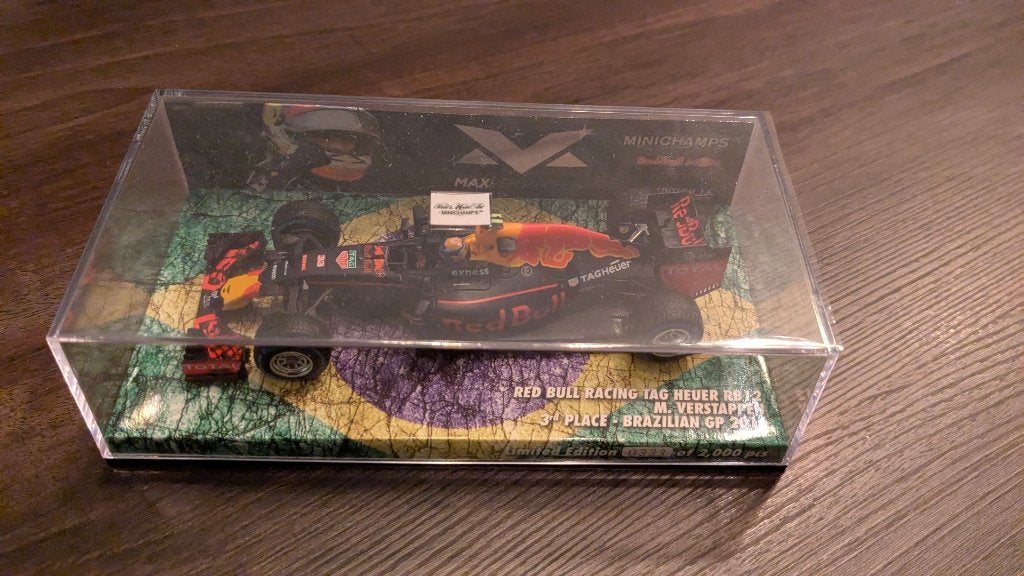 Max Verstappen - Red Bull Racing RB12 Brazilian GP 2016 P3, Ophalen of Verzenden, Nieuw, Auto, MiniChamps