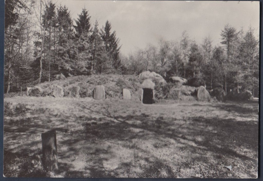 Schoonoord Hunebed D 48 De Papeloze Kerk Gezien v/a  zuiden, Ophalen of Verzenden, 1960 tot 1980, Ongelopen, Drenthe