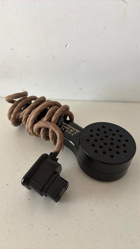 Bakeliet microfoon wo2, Verzamelen, Militaria | Tweede Wereldoorlog, Ophalen of Verzenden