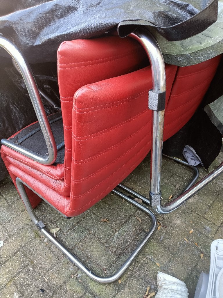 6 Lederen stoelen, Ophalen, Gebruikt
