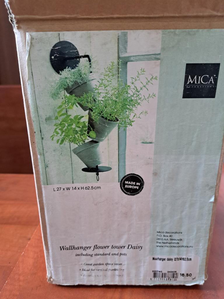 PLANTENHANGER MUURBEVESTIGING 3 POTJES, Tuin en Terras, Bloembakken en Plantenbakken, Ophalen of Verzenden, Nieuw, Rond, Minder dan 30 cm