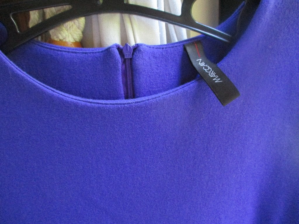 mj/MARCCAIN/jurk/jurkje/maat N 4/zonder mouw /wol/cashmere, Maat 38/40 (M), Verzenden, Paars, Gedragen