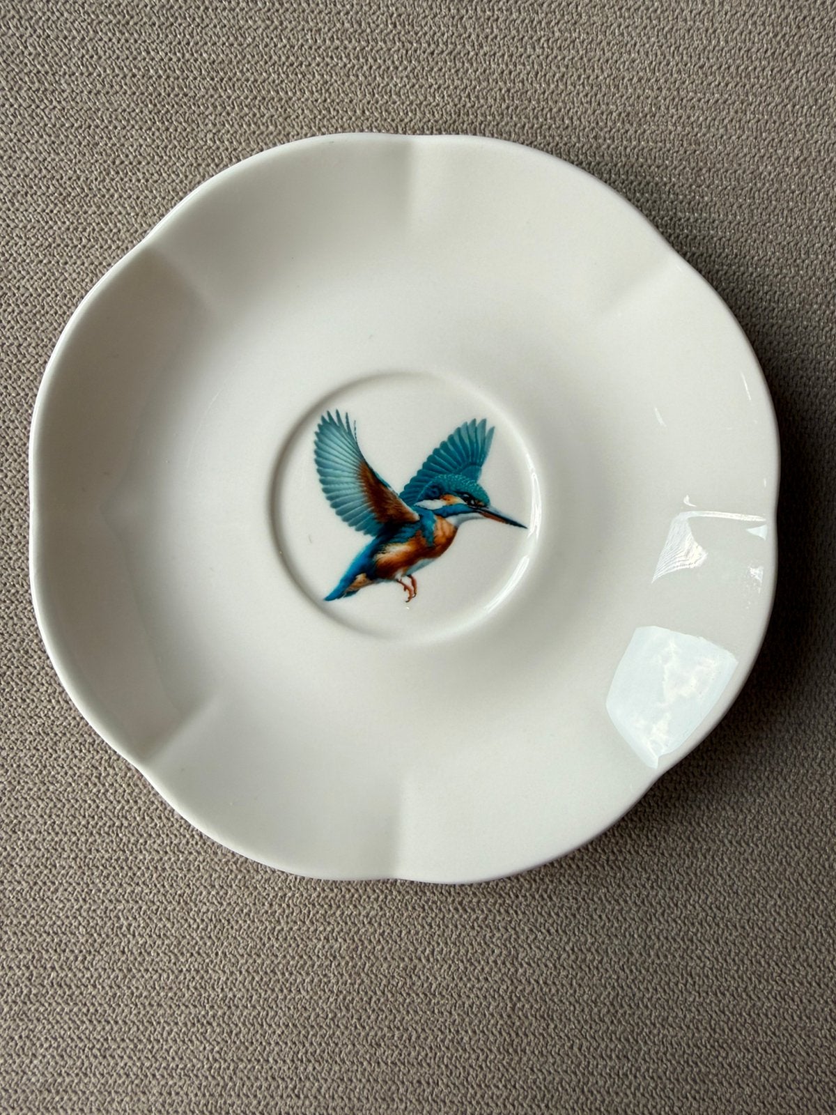 Vintage Royal Canterbury porseleinen bordje ijsvogel, Ophalen of Verzenden