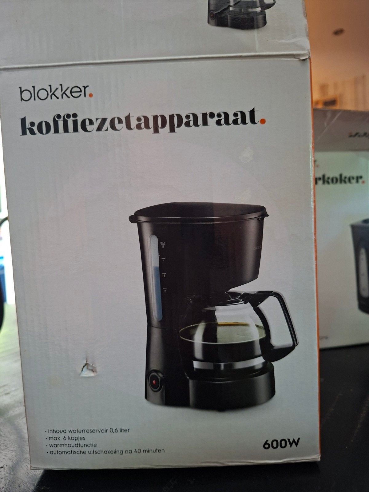 Blokker Koffiezetapparaat - Max. 6 kopjes, 600W, Witgoed en Apparatuur, Koffiezetapparaten, Ophalen, Gemalen koffie, 4 tot 10 kopjes