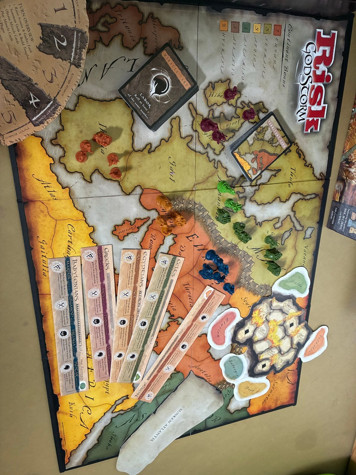 Risk Godstorm Bordspel - Strategisch Oorlogsspel, Een of twee spelers, Ophalen of Verzenden, Gebruikt