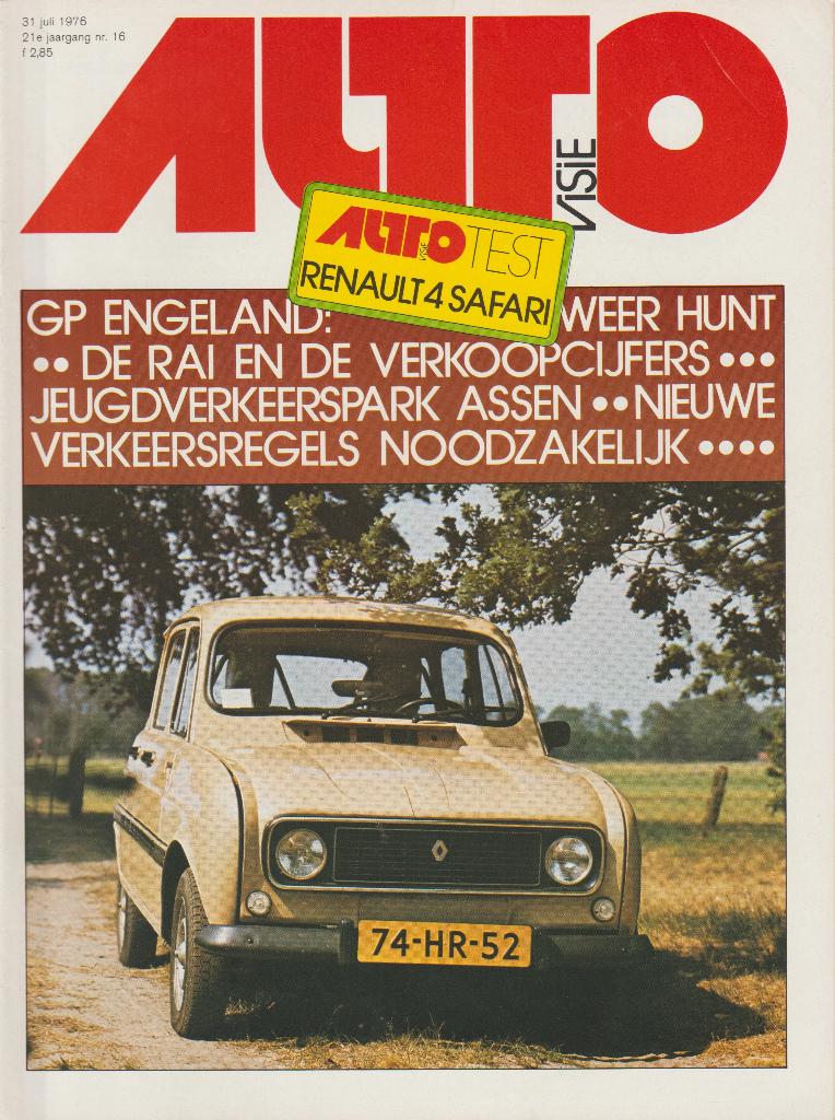 Renault 4 ( Parisienne - Export - GTL ) test in Autovisie ea, Gelezen, Ophalen of Verzenden, Autovisie, Renault