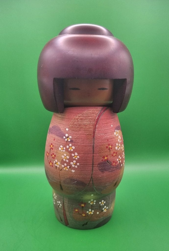 Schitterende grote Doshin Kokeshi van Masae Fujikawa, Hout, Geschilderd, Ophalen of Verzenden, Japan