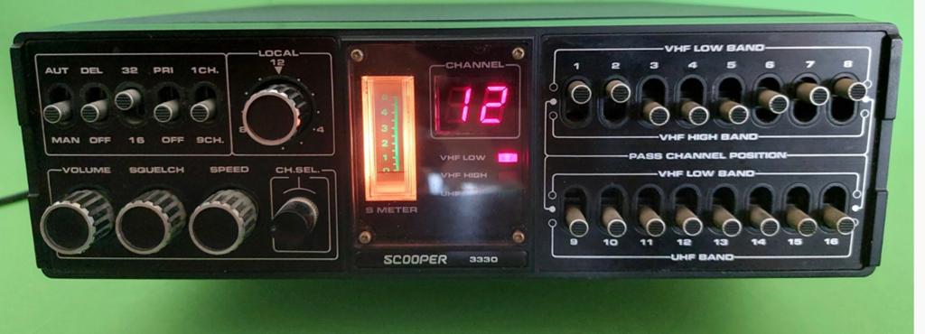 Vintage/ verzamel) Scooper 3330 Digitale Scanner - 32 Kanale, Telecommunicatie, Scanners, Gebruikt, 30 tot 200 kanalen, Ophalen
