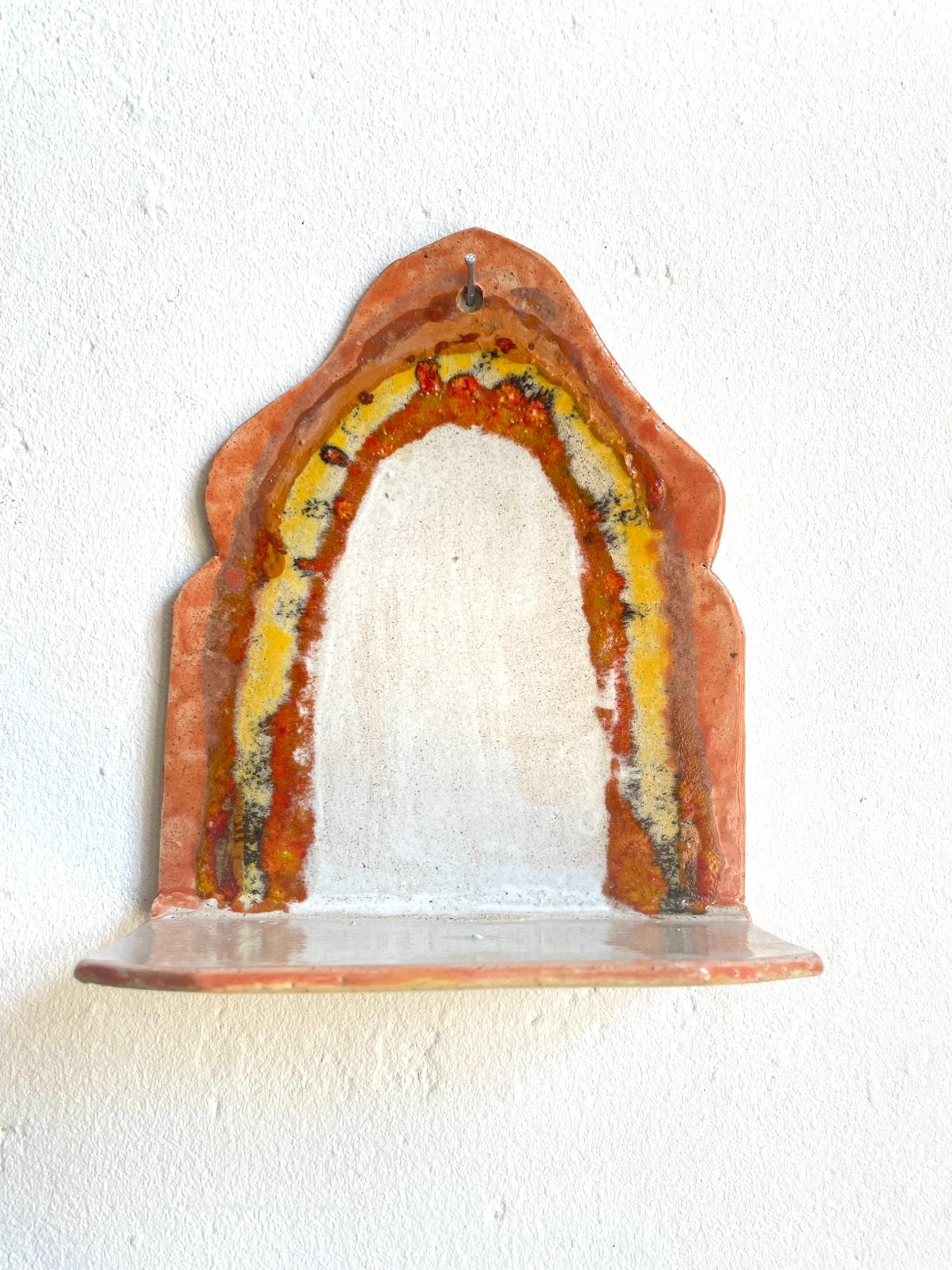 Wandaltaartje keramiek, Ophalen of Verzenden, Oranje
