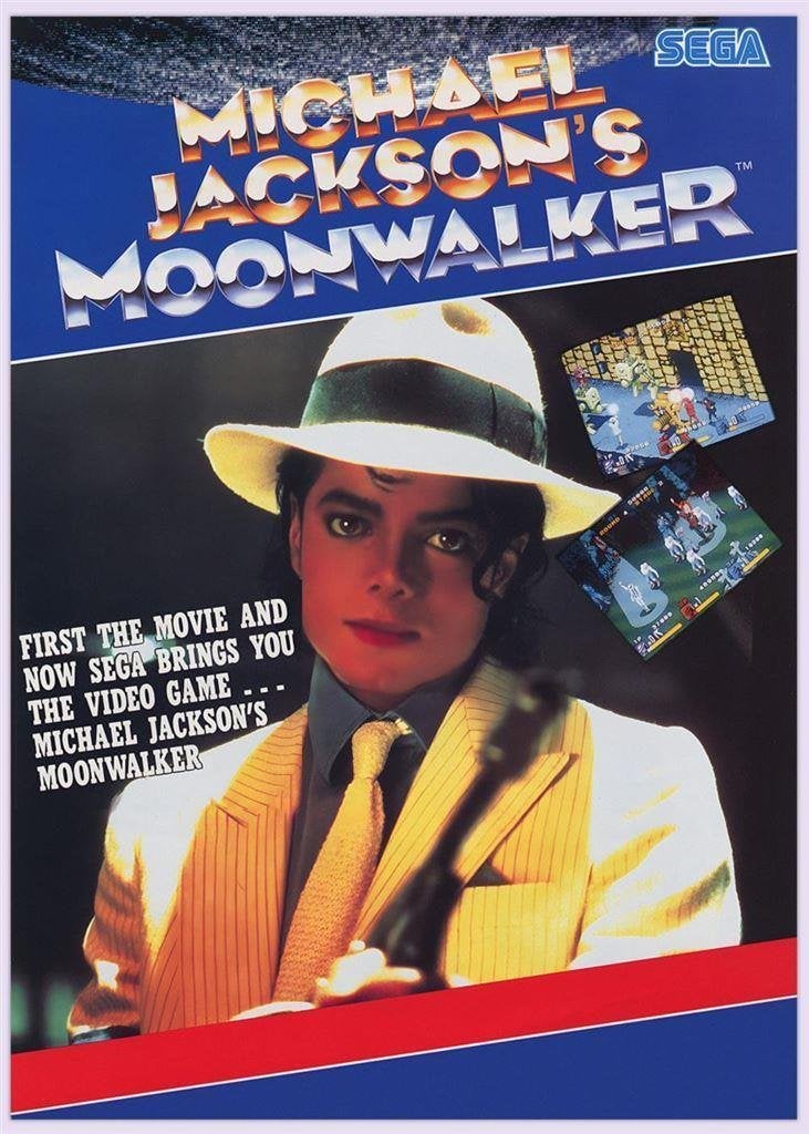 MOONWALKER SEGA Michael Jackson Videogame Poster, 1 speler, Verzenden, Nieuw, Vanaf 3 jaar