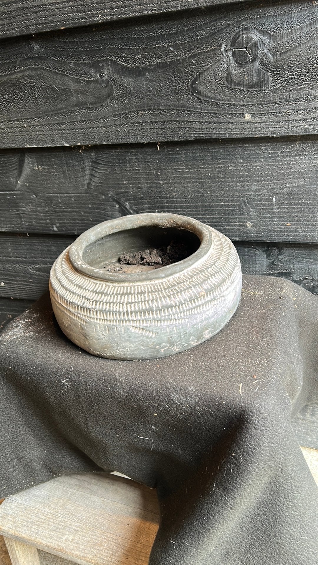 Bloempotten beton sober hoffz aura peeperkoorn, Rond, Ophalen of Verzenden, Zo goed als nieuw, Minder dan 40 cm