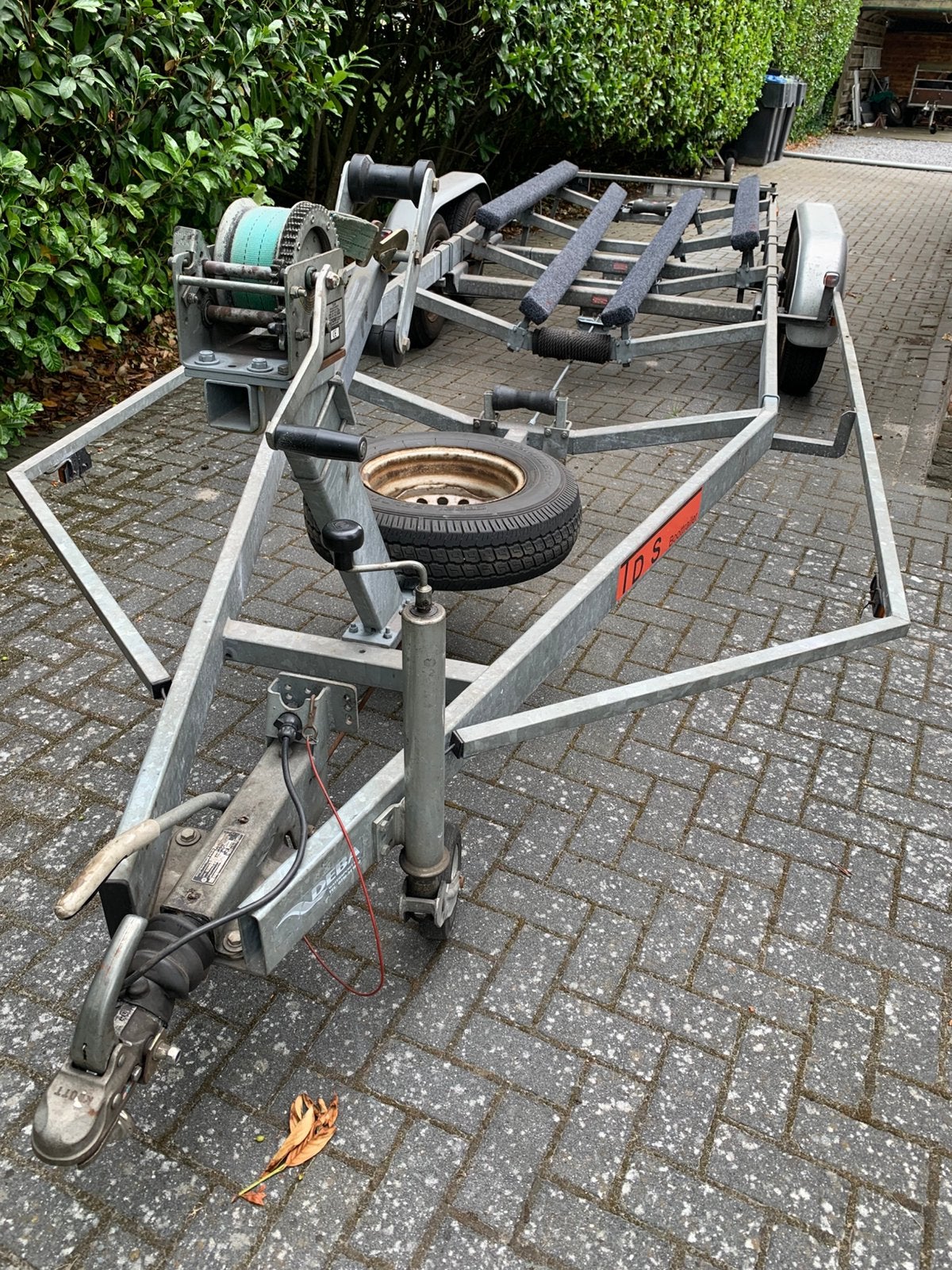 Tandemas TDS boot trailer, kenteken bruto 2400 kg tot 7.5 m, Ophalen, Zo goed als nieuw, 6 tot 9 meter, 1500 tot 3000 kg