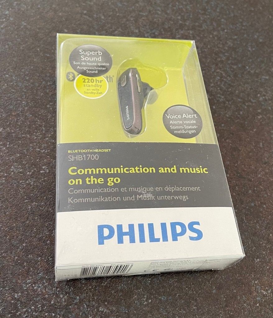 Bluetooth headset Philips SHB1700, Zwart, Bluetooth, Nieuw, In oorschelp (earbud)