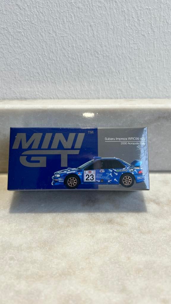 Mini GT Subaru Impreza WRC99 23 #1078, Hobby en Vrije tijd, Modelauto's | 1:87, Ophalen of Verzenden, Zo goed als nieuw, Auto