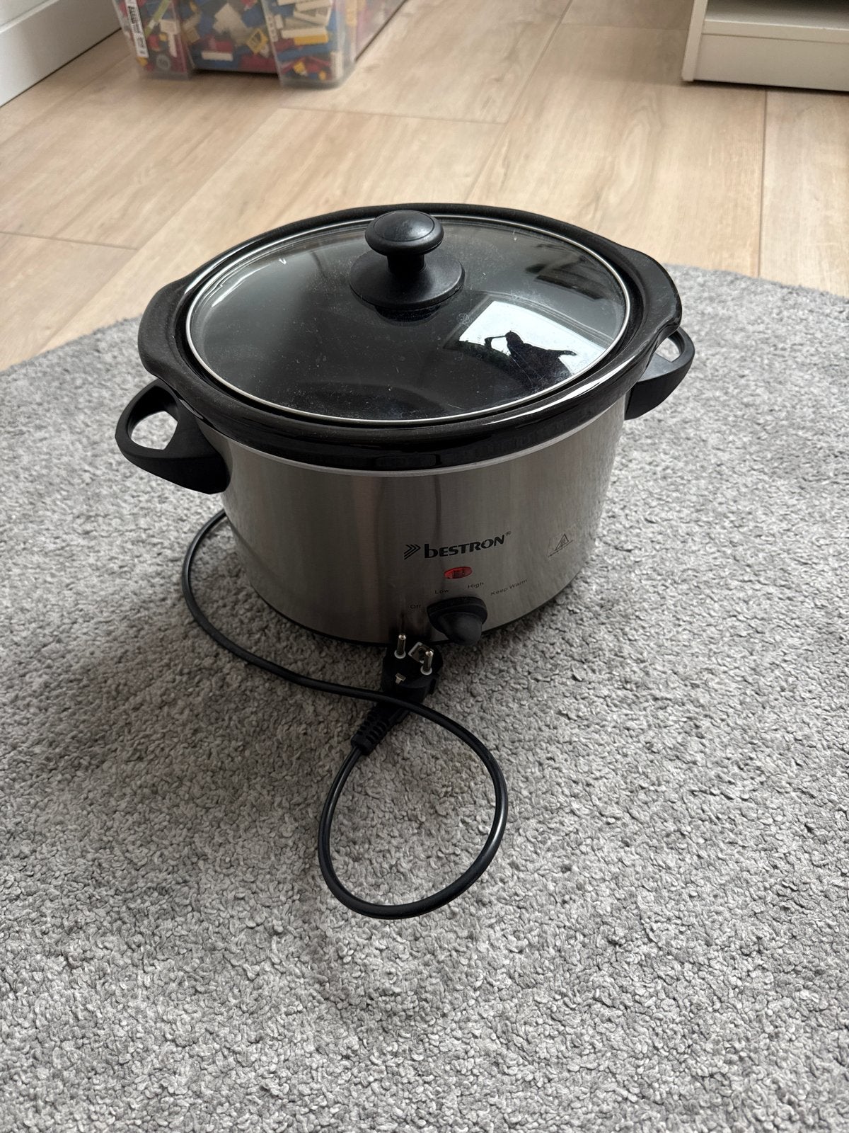 Bestron Slowcooker - Zilver/Zwart, Ophalen, Zo goed als nieuw