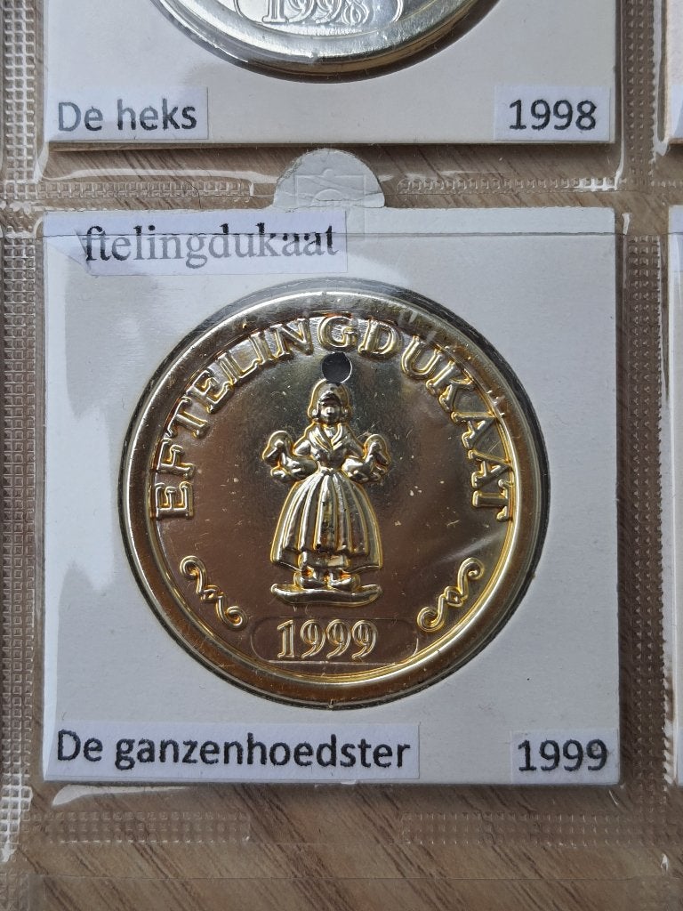 Efteling dukaat ezeltje strekje 1999, Verzamelen, Ophalen of Verzenden, Zo goed als nieuw, Overige typen