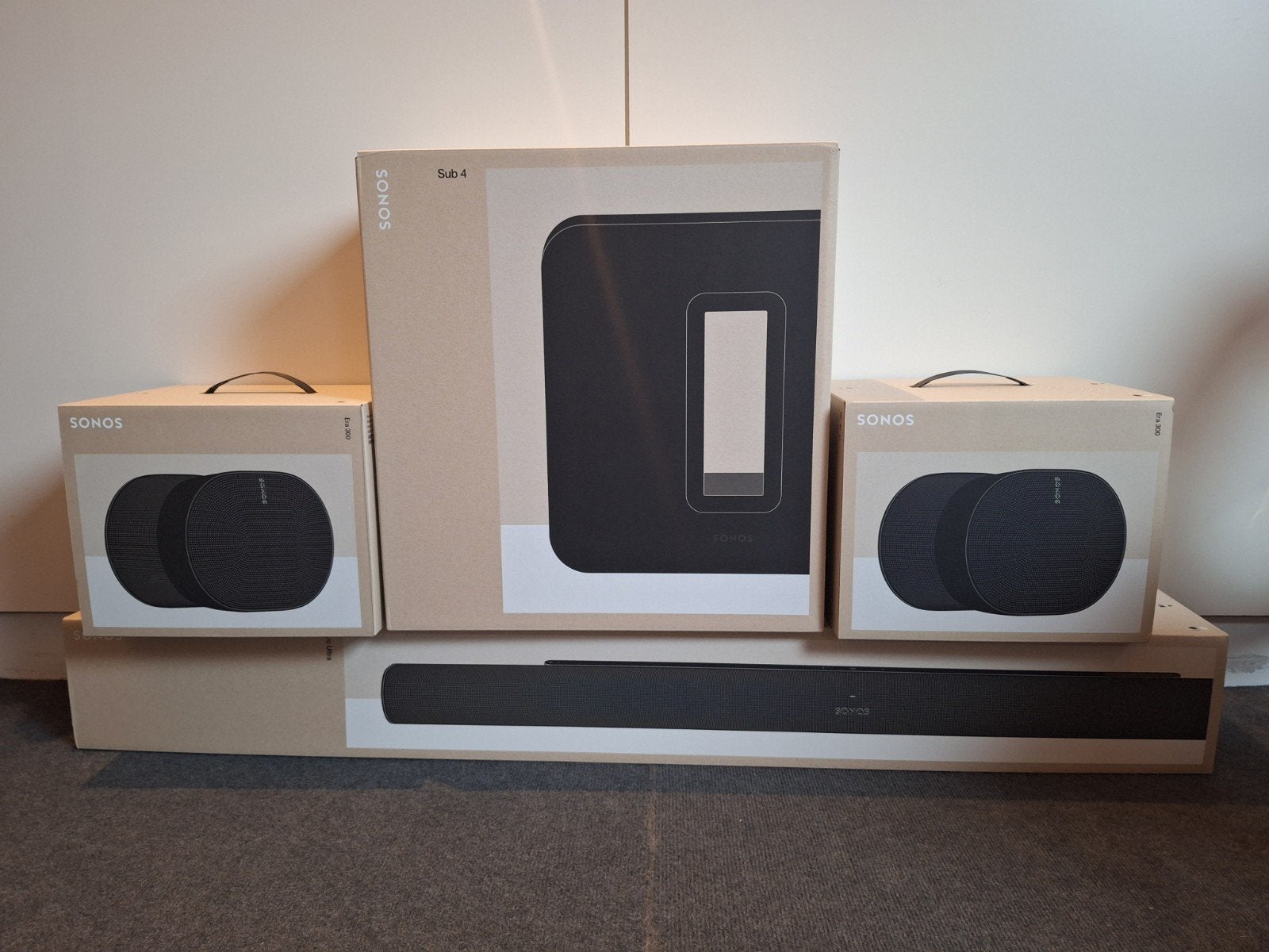 Dozen leeg: Arc, Sub 4 en Era 300 speakers, Ophalen, Overige typen, Nieuw, Sonos