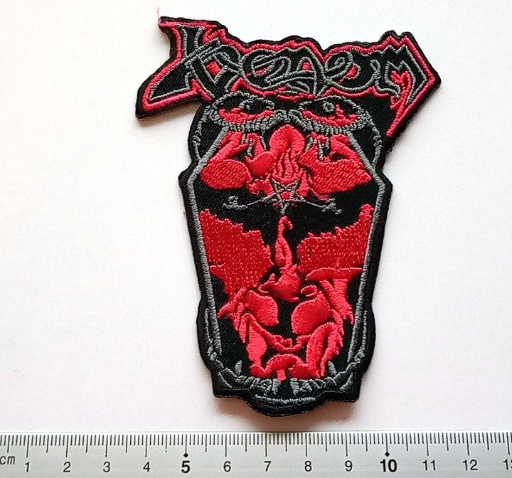 Venom vrij mooie shaped lasercut black metal patch v76 metal, Ophalen of Verzenden, Nieuw, Kleding