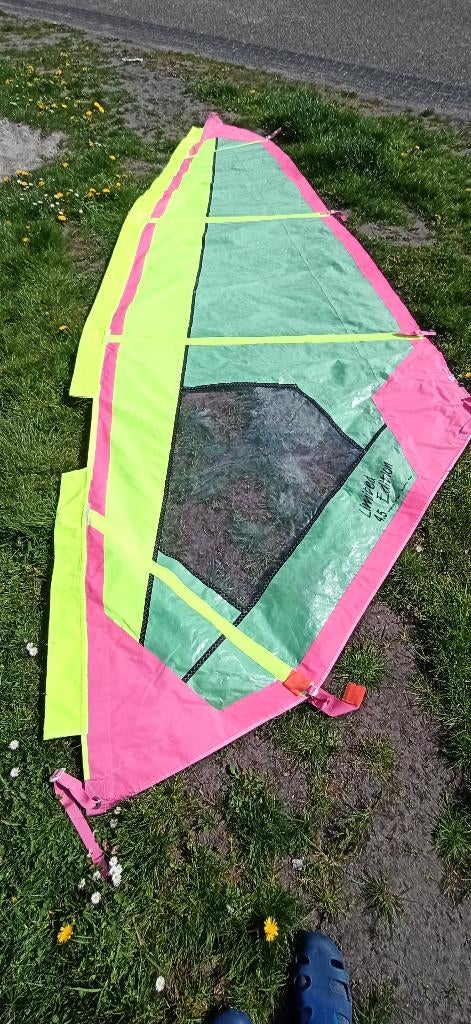 Old school vintage windsurf zeil 3.4 en 4.5, Watersport en Boten, Windsurfen, Gebruikt, Zeil, Met draagtas, Minder dan 5 m², Ophalen