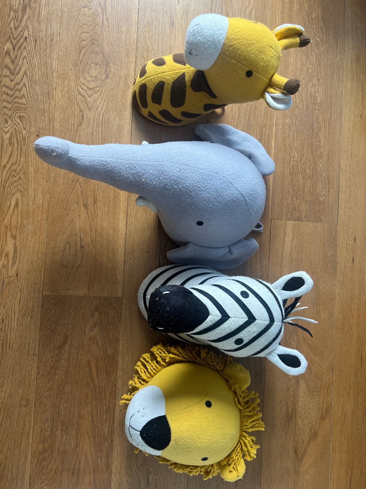 Prénatal Muurkoppen: Leeuw, Zebra, Olifant, Giraffe, Kinderen en Baby's, Kinderkamer | Inrichting en Decoratie, Ophalen, Zo goed als nieuw