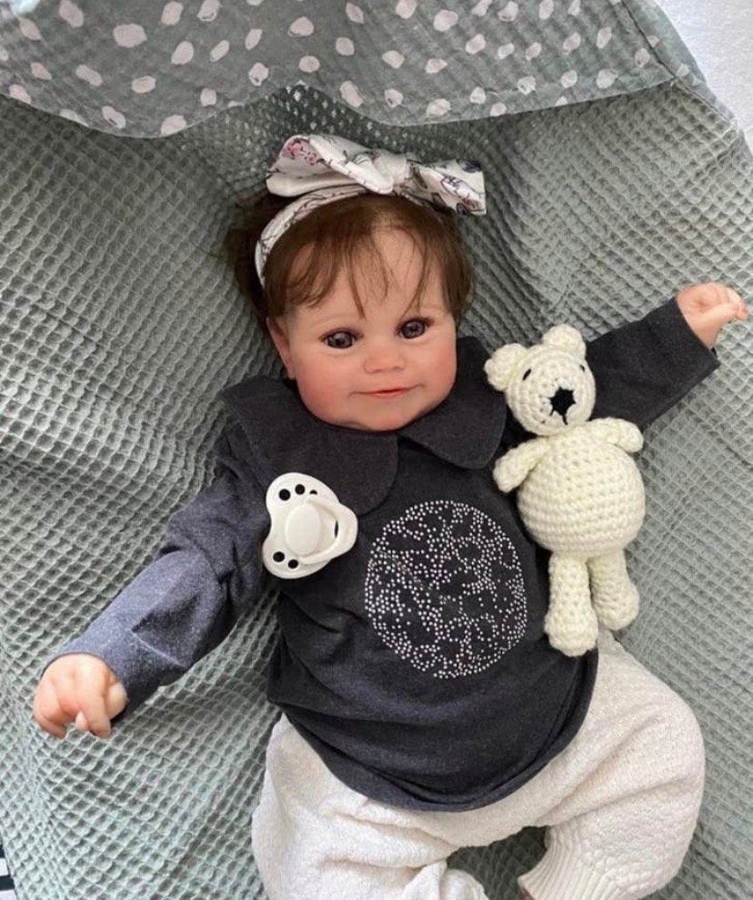 Reborn meisje vrolijkerd! 🌷🧸, Verzenden, Zo goed als nieuw, Pop, Levensecht of Reborn