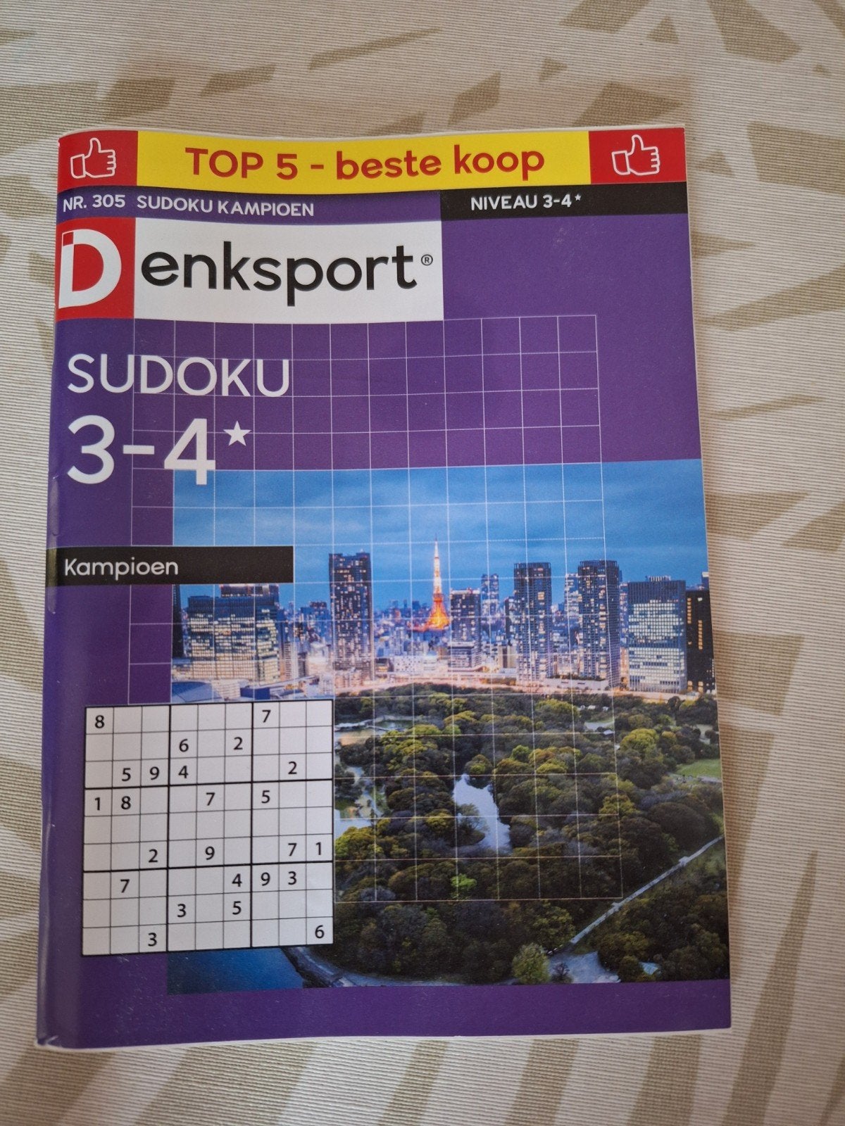 Denksport Sudoku 3-4* Puzzelboek Nieuw, Ophalen of Verzenden, Minder dan 500 stukjes, Nieuw, Puzzelboek