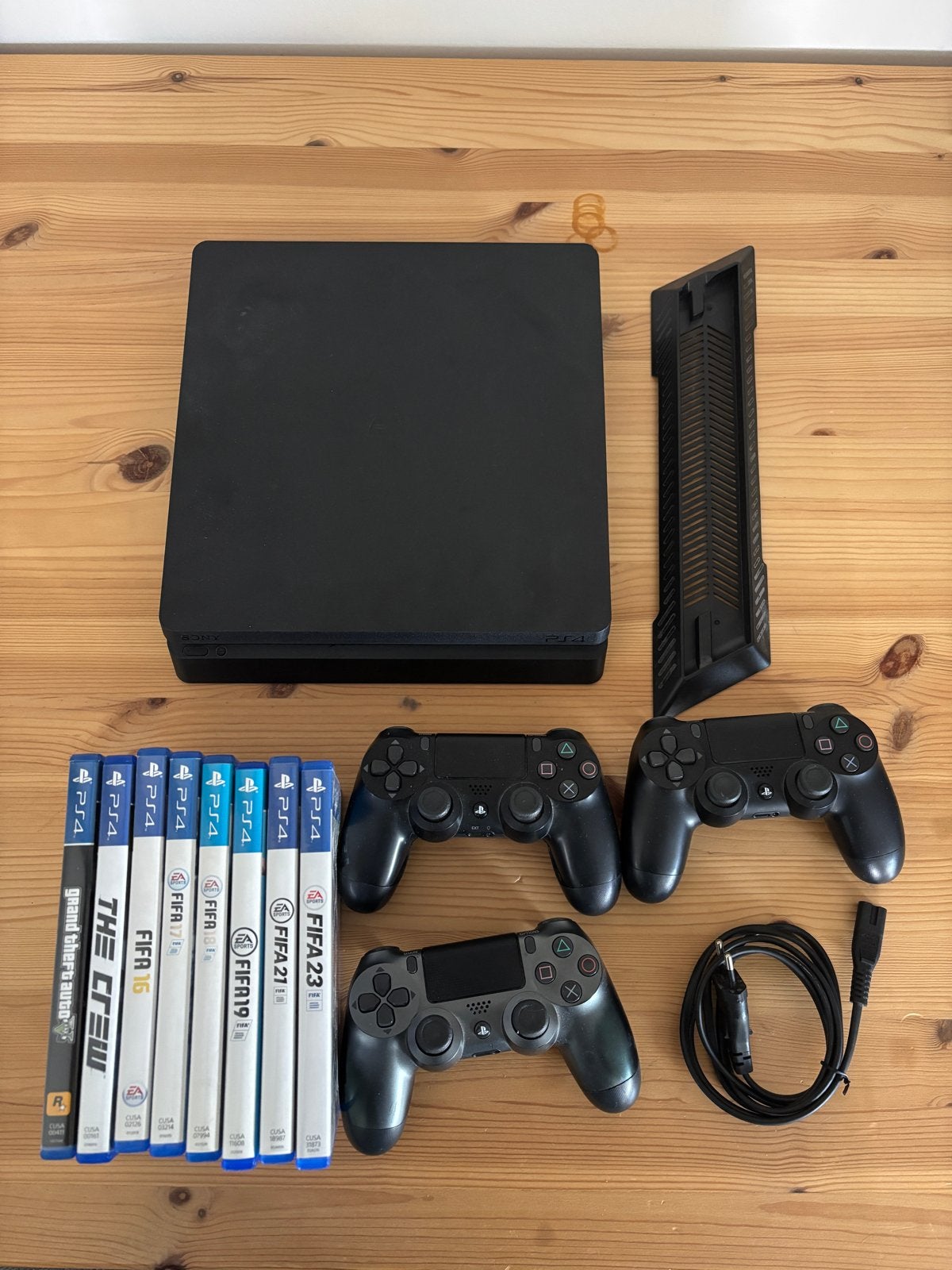 PS4 Slim 500GB + 3 controllers + 8 games, Ophalen of Verzenden, Met 3 controllers of meer, Slim, 500 GB