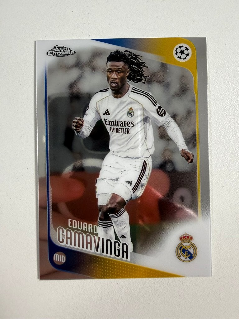 31 Eduardo Camavinga Topps Chrome 2025-26, Ophalen of Verzenden, Nieuw, Buitenlandse clubs, Poster, Plaatje of Sticker