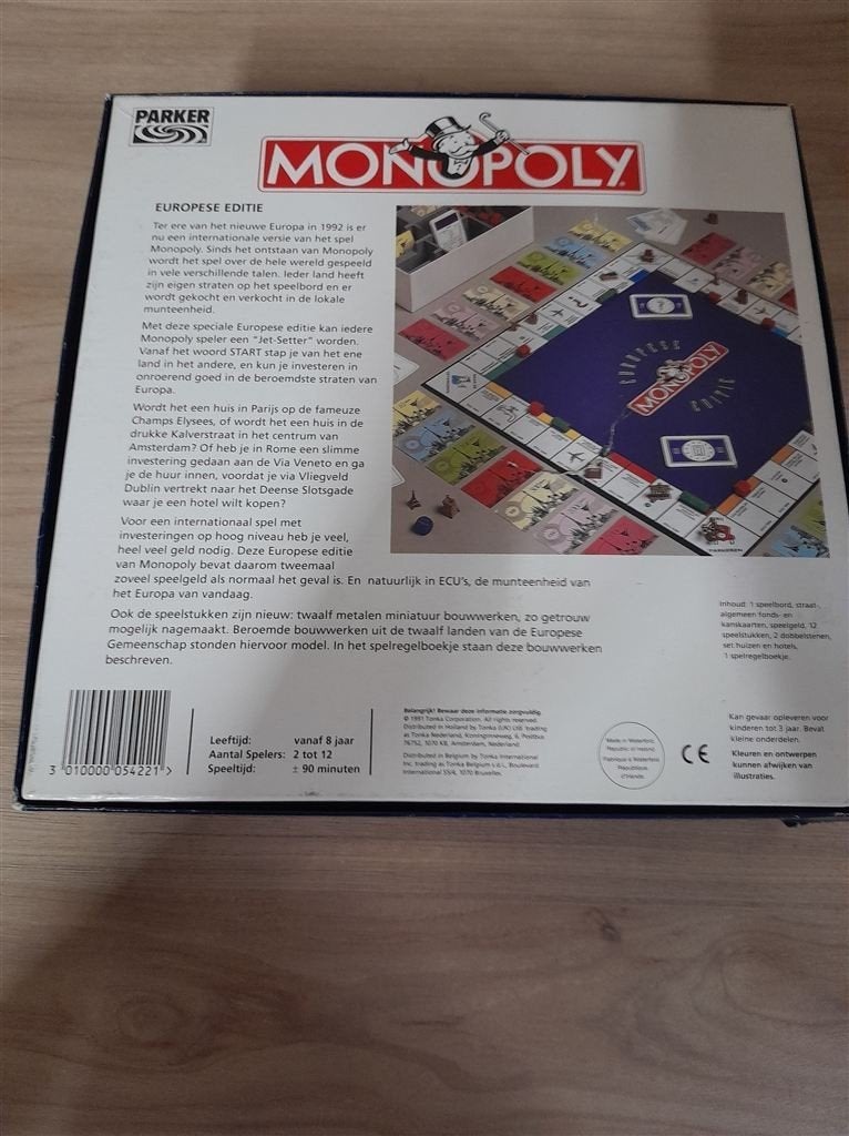 Monopoly Europese editie - s3327, Verzenden, Zo goed als nieuw