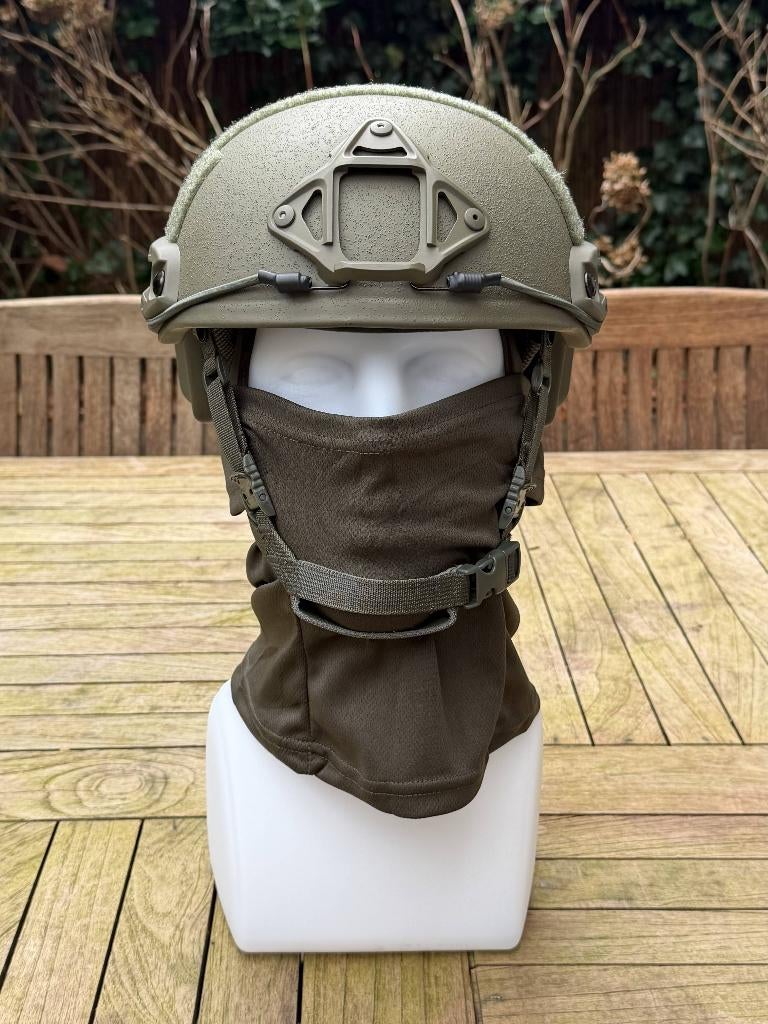 Viron P1 ballistic Fast helm NIJ-LLLA Green Standard set, Ophalen of Verzenden, Landmacht, Nederland, Helm of Baret