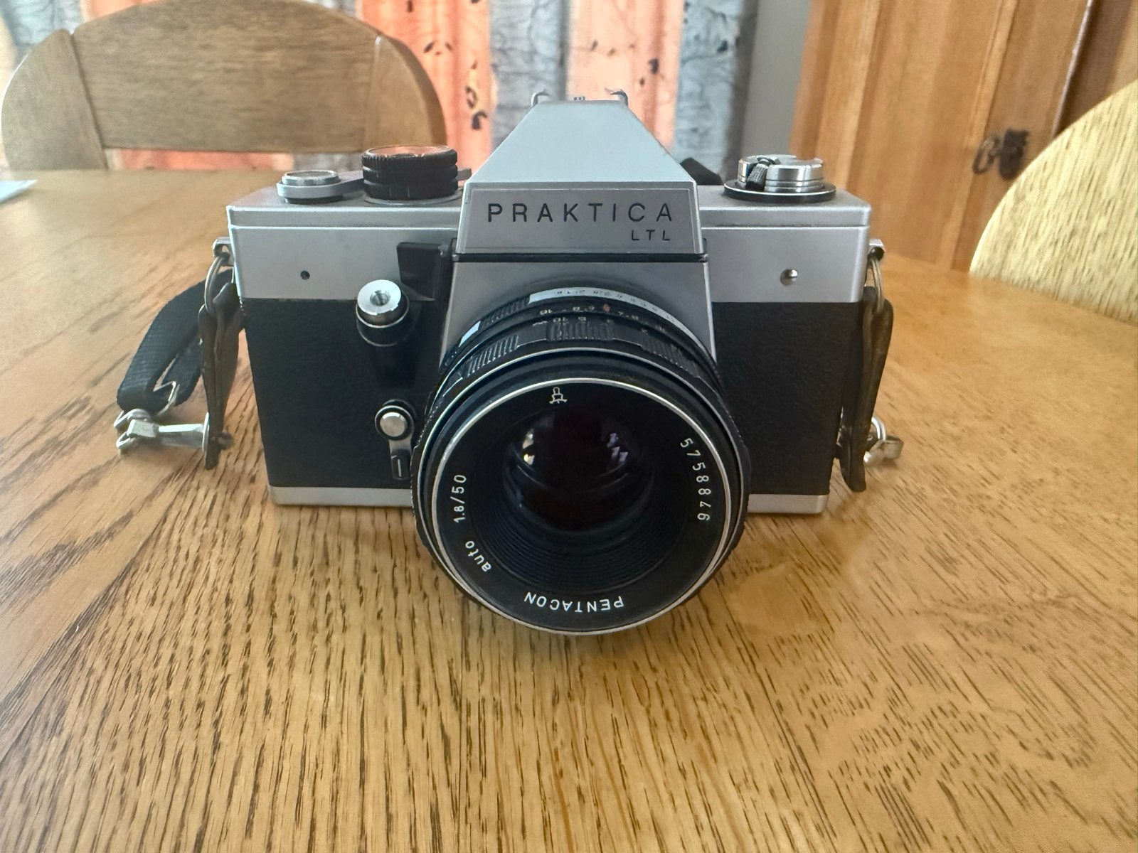 Praktica LTL spiegelreflexcamera met Pentacon lens, Audio, Tv en Foto, Fotocamera's Analoog, Gebruikt, Spiegelreflex, Overige Merken