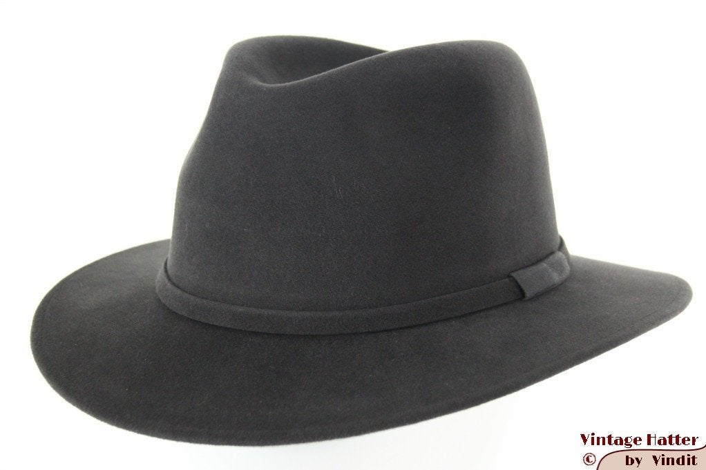 Gleufhoed Stetson Michael grijs velour 60 = XL nieuw