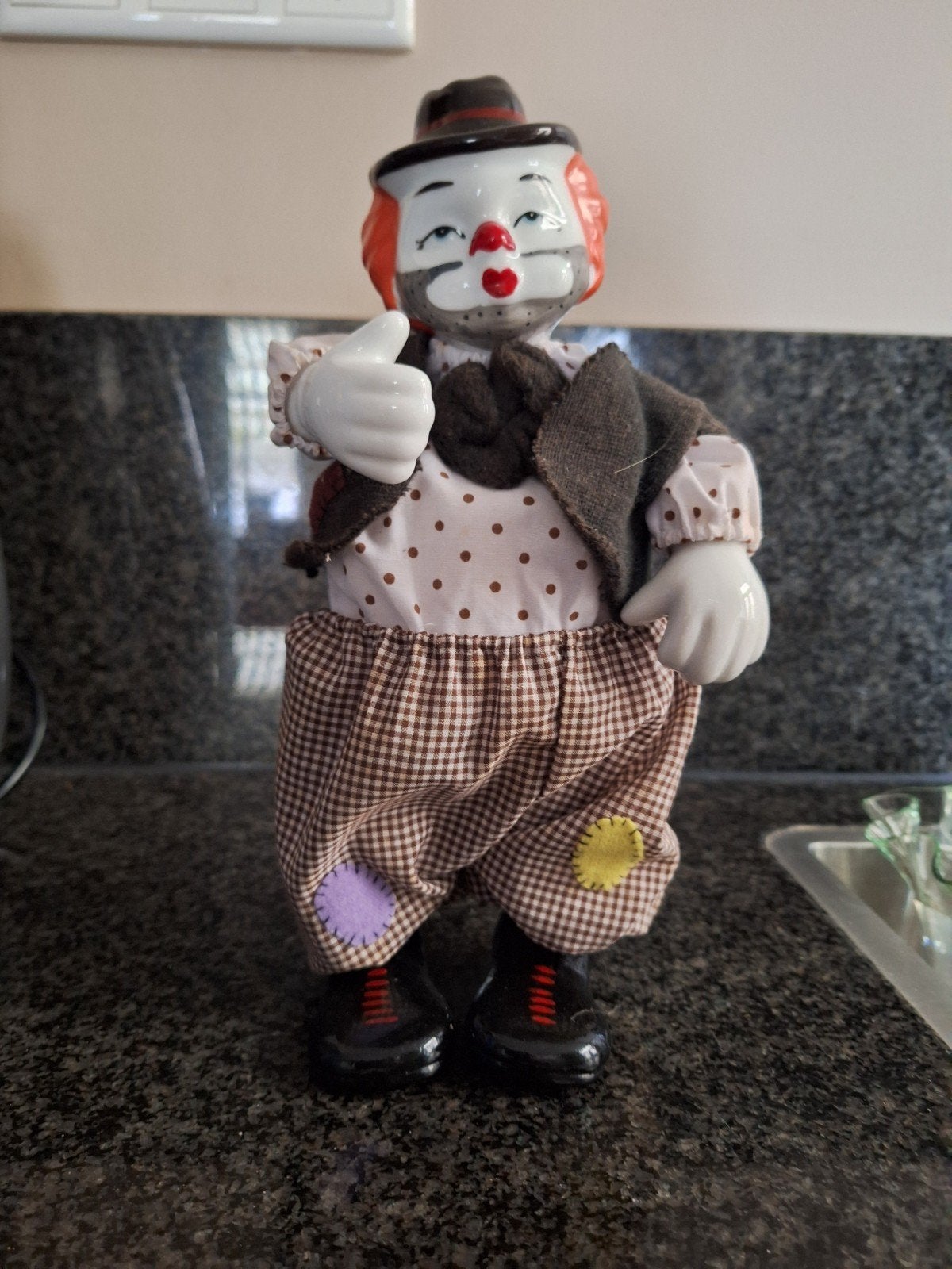 Beweegbare Clown Muziekdoosje in Doos - Bonita Creation, Ophalen of Verzenden