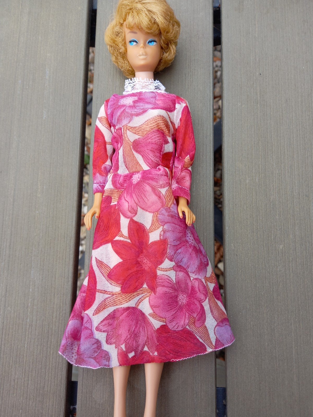 Vintage Barbie Clone Floral jurk, Verzenden, Gebruikt, Kleertjes