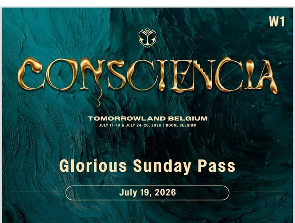 Tomorrowland 2026 Sunday pass, tresure case, Eén persoon