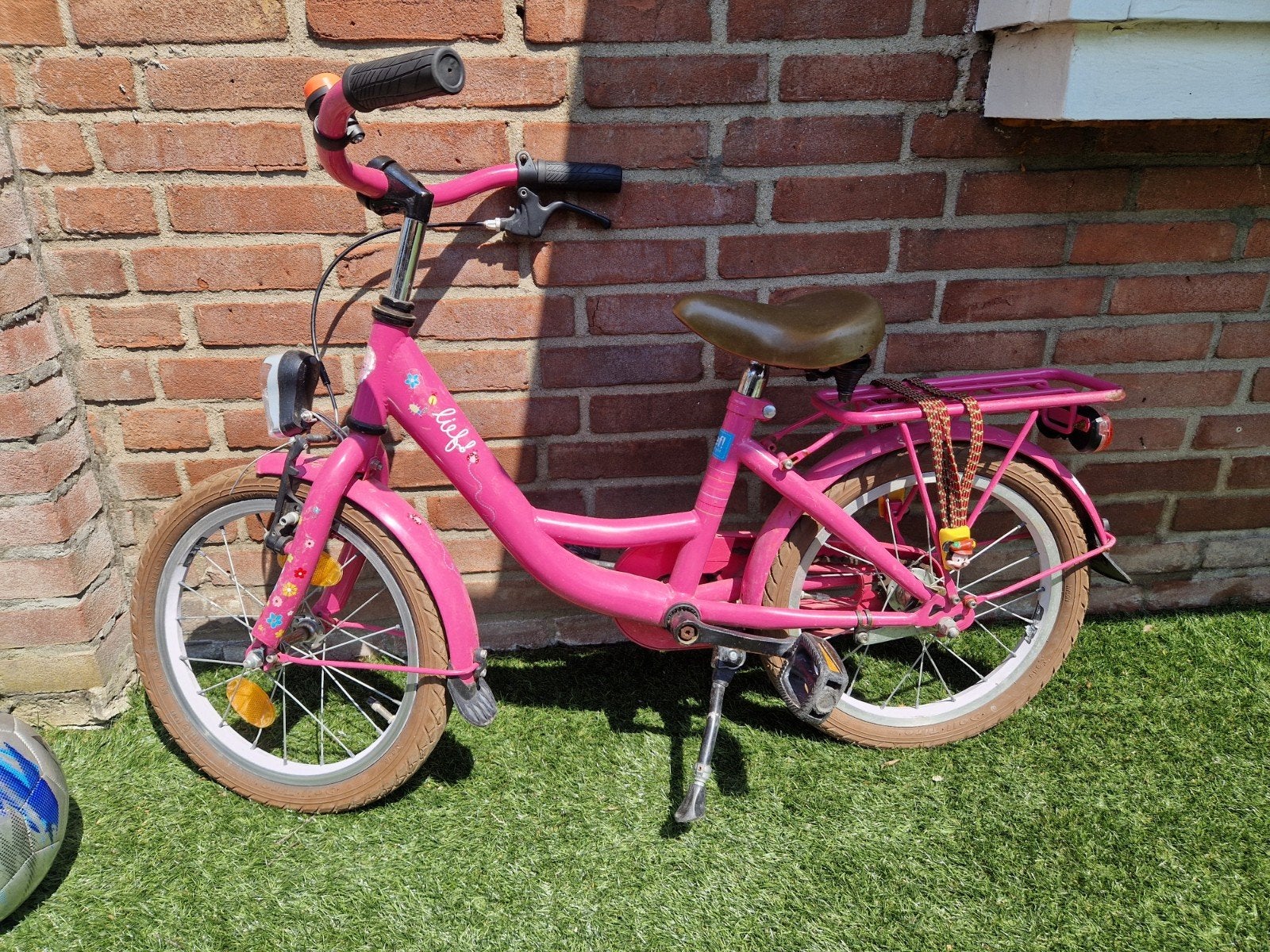 Meisjes fiets roze 16 inch, Ophalen, Gebruikt, 16 inch