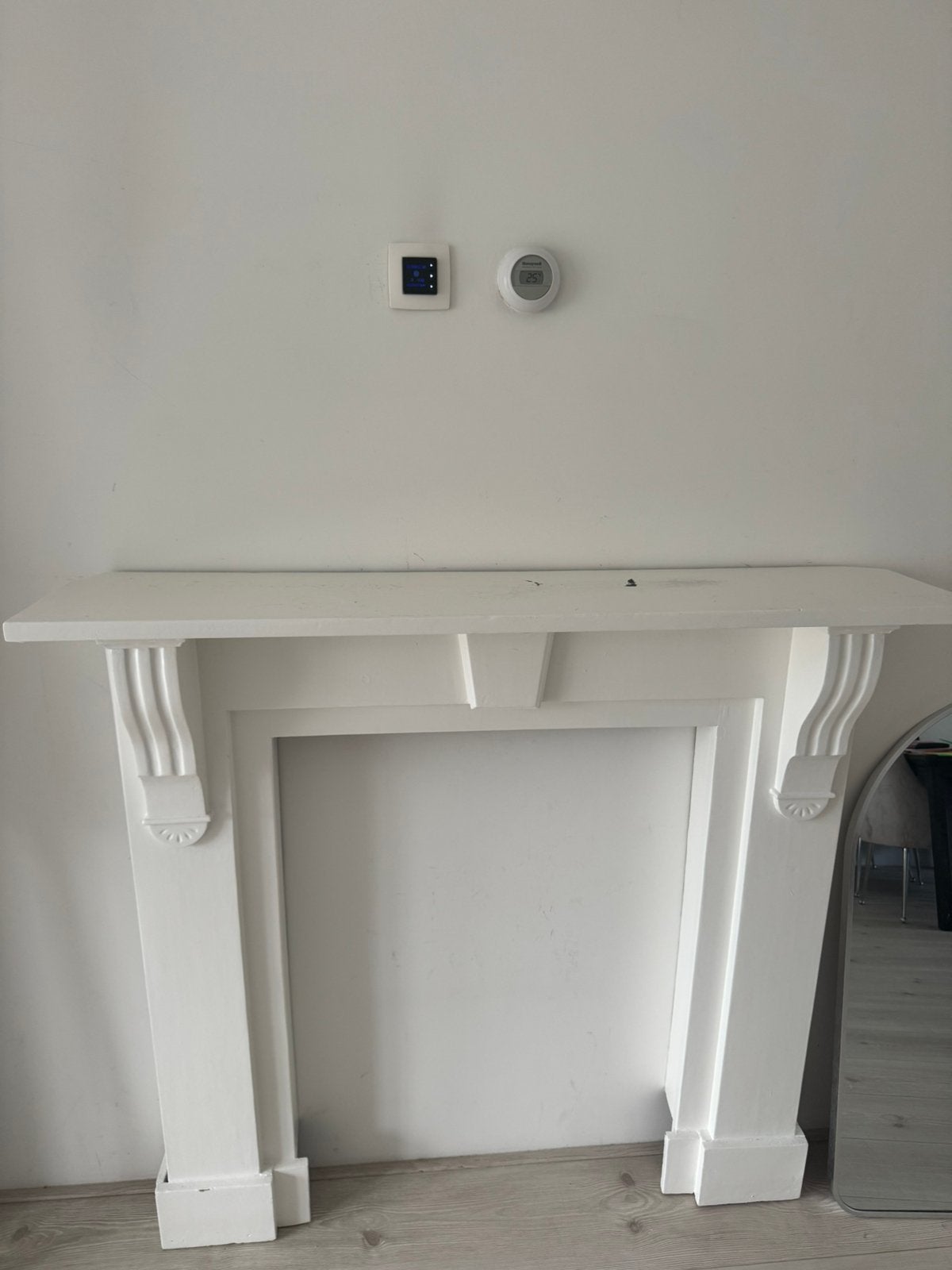Klassieke houten schouw, Ophalen, Zo goed als nieuw, Vrijstaande haard, Elektrische haard