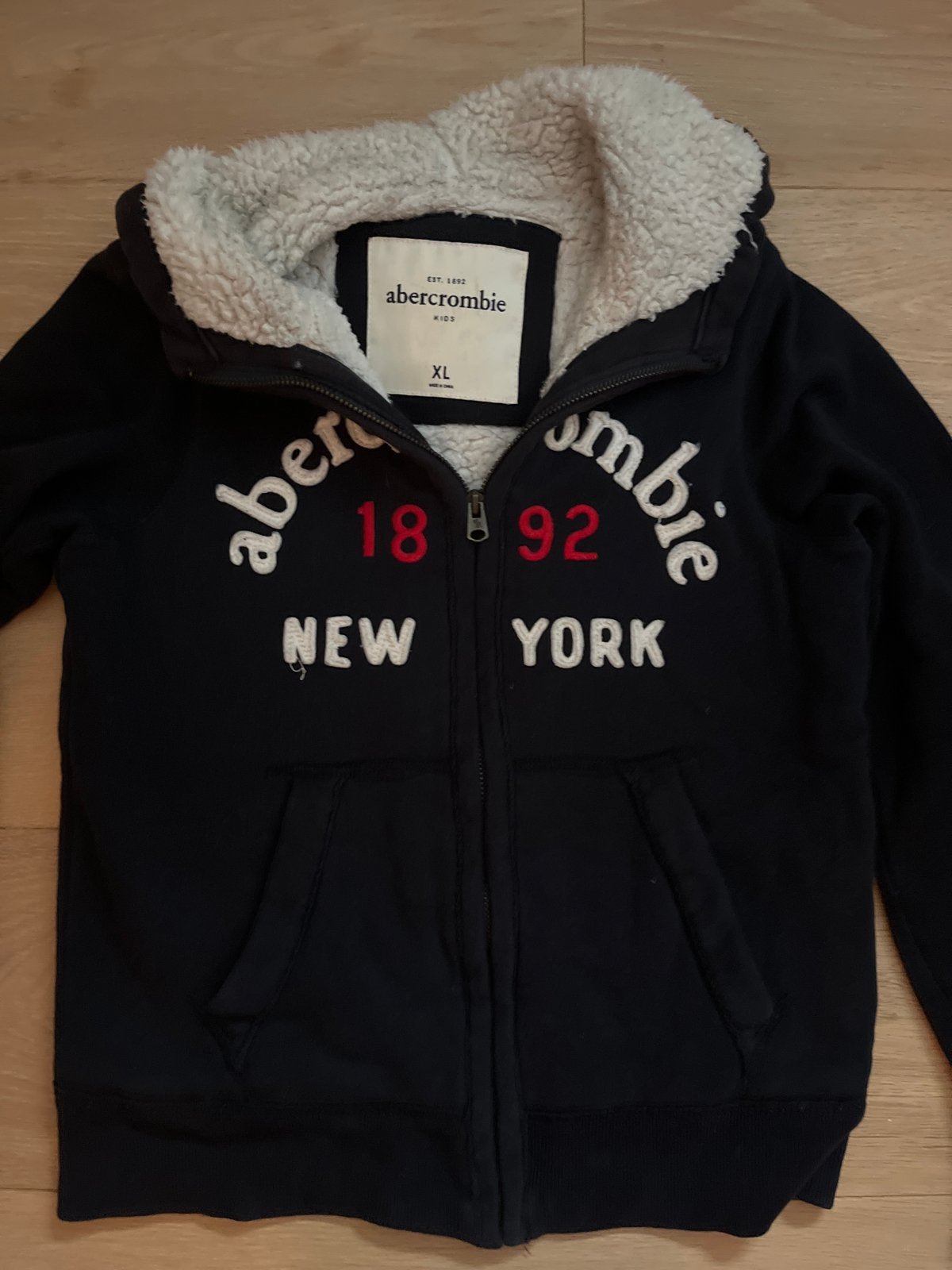 Abercrombie Kids Jas/Vest - XL (152) Donkerblauw, Ophalen of Verzenden, Gebruikt, Jongen of Meisje, Jas