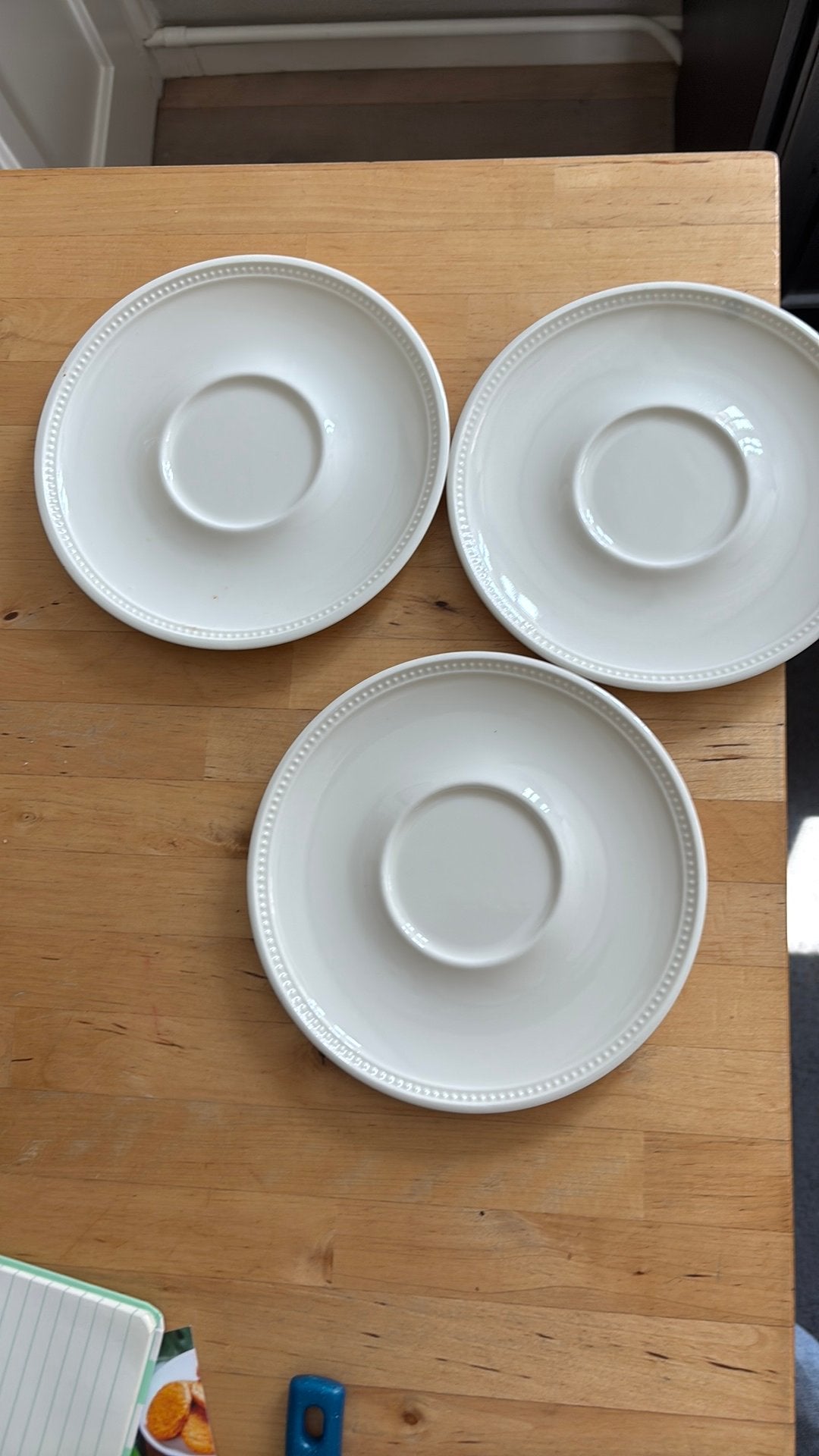 Wedgwood schotels voor soepkommen van, Ophalen of Verzenden, Zo goed als nieuw, Wedgwood, Kop(pen) en/of Schotel(s)