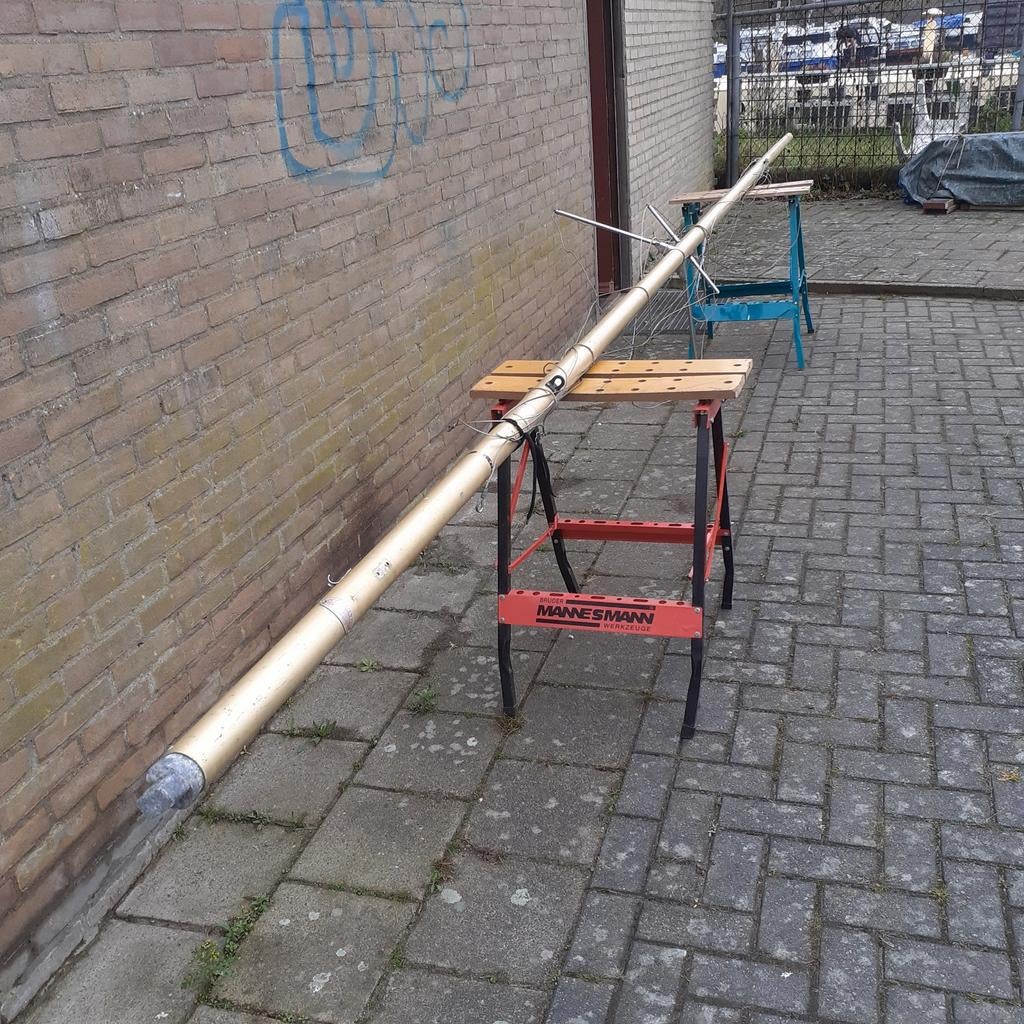 Zeilboot mast 6,50m met verstaging en saling, Watersport en Boten, Ophalen, Zo goed als nieuw, Overige typen, Minder dan 15 m²