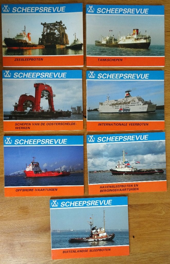 Scheepsrevue 7 boekjes, Ophalen of Verzenden, Gelezen, Ten Brink Maritiem