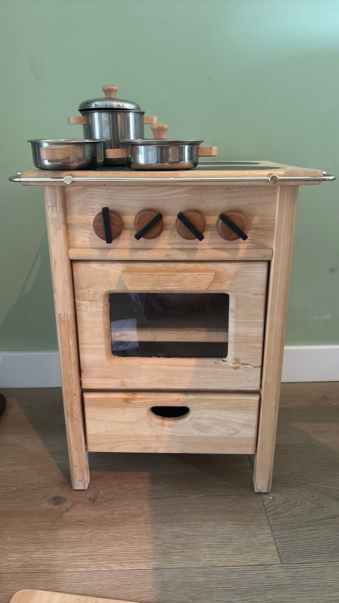 Houten keukentje compleet, Ophalen, Zo goed als nieuw, Meubelstuk of Keukentje