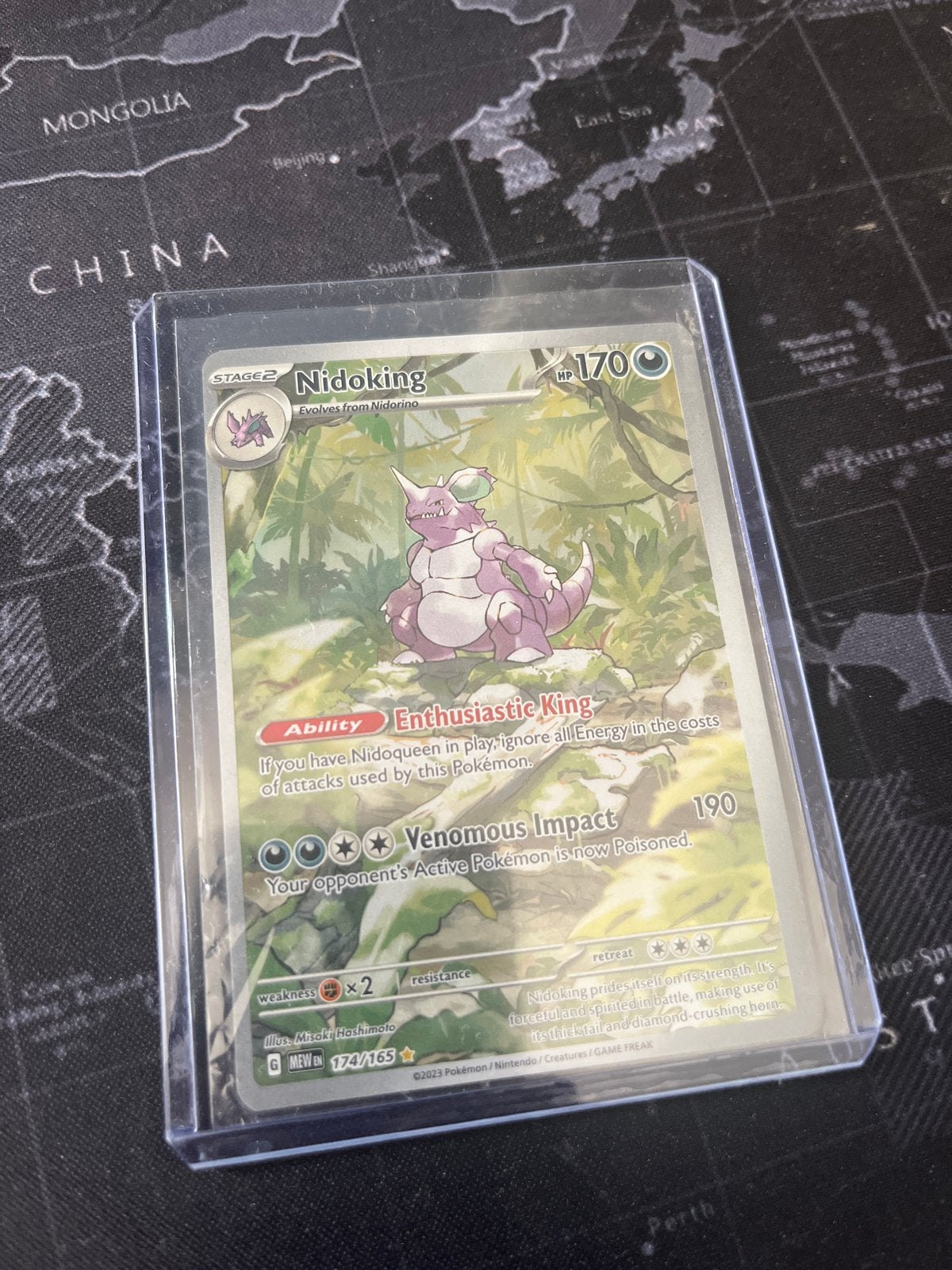 Nidoking Pokémon kaart, Ophalen, Zo goed als nieuw, Losse kaart